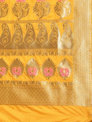 self design woven saree with blouse - 17437659 - Standard Image - 5