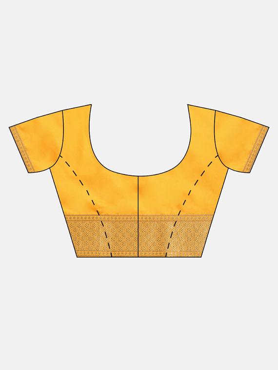 self design woven saree with blouse - 17437659 - Zoom Image - 3