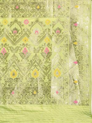 self design woven saree with blouse - 17437661 - Standard Image - 5
