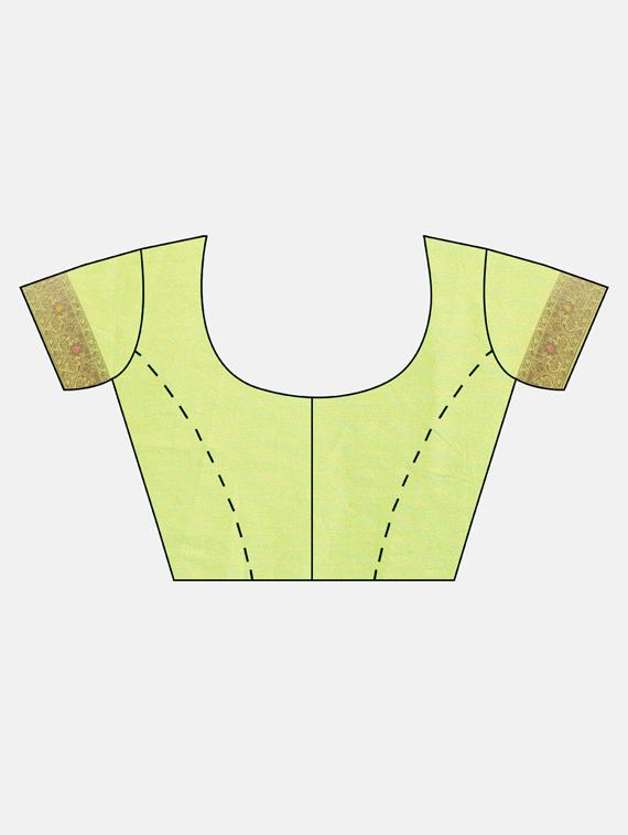 self design woven saree with blouse - 17437661 - Zoom Image - 3