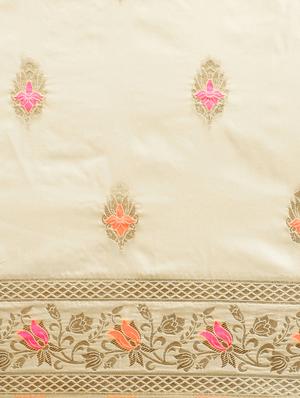 self design woven saree with blouse - 17437664 - Standard Image - 4