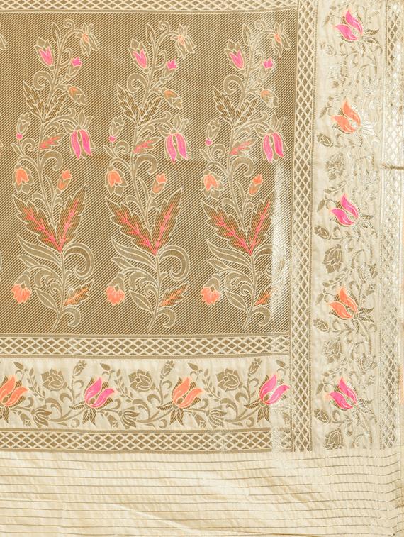 self design woven saree with blouse - 17437664 - Zoom Image - 5