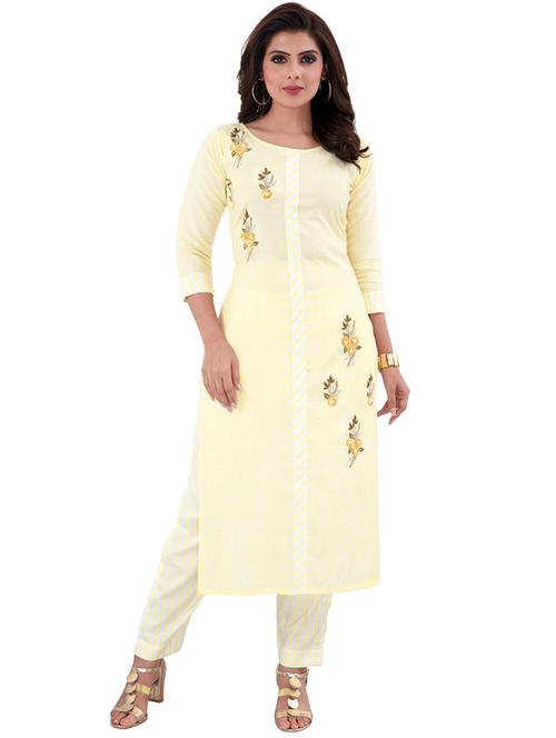 embroidered kurta pant set - 17437828 - Standard Image - 1