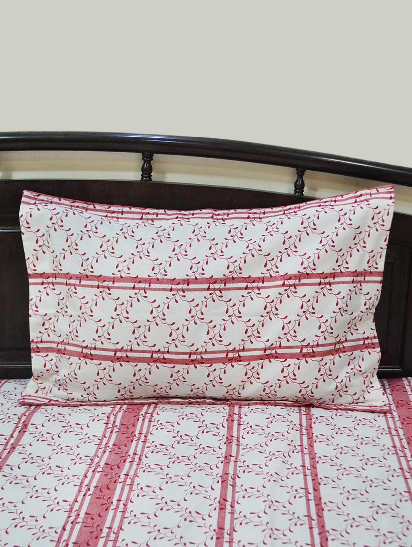 cotton single bedsheet with 1 pillow cover - 17438033 - Zoom Image - 2