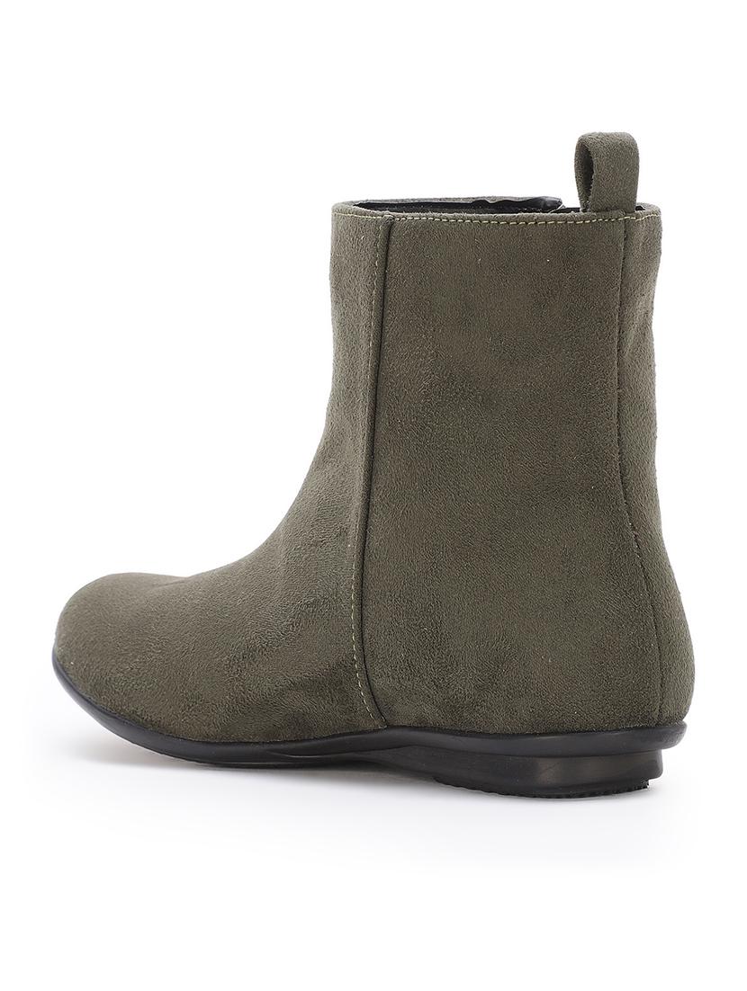 green suede ankle boots - 17438106 - Zoom Image - 3