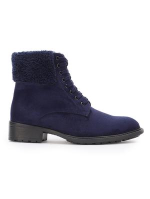 navy suede ankle boots - 17438110 - Standard Image - 2