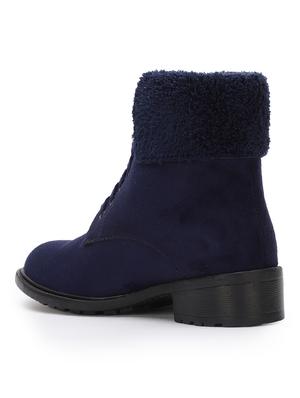 navy suede ankle boots - 17438110 - Standard Image - 3