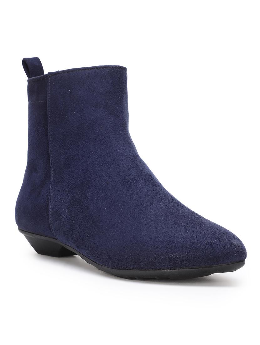 navy suede ankle boots - 17438115 - Zoom Image - 1
