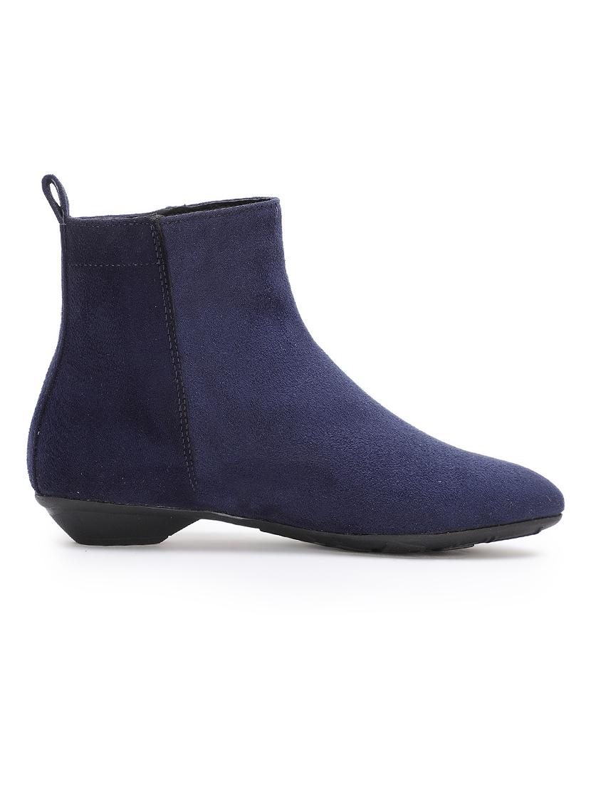 navy suede ankle boots - 17438115 - Zoom Image - 2