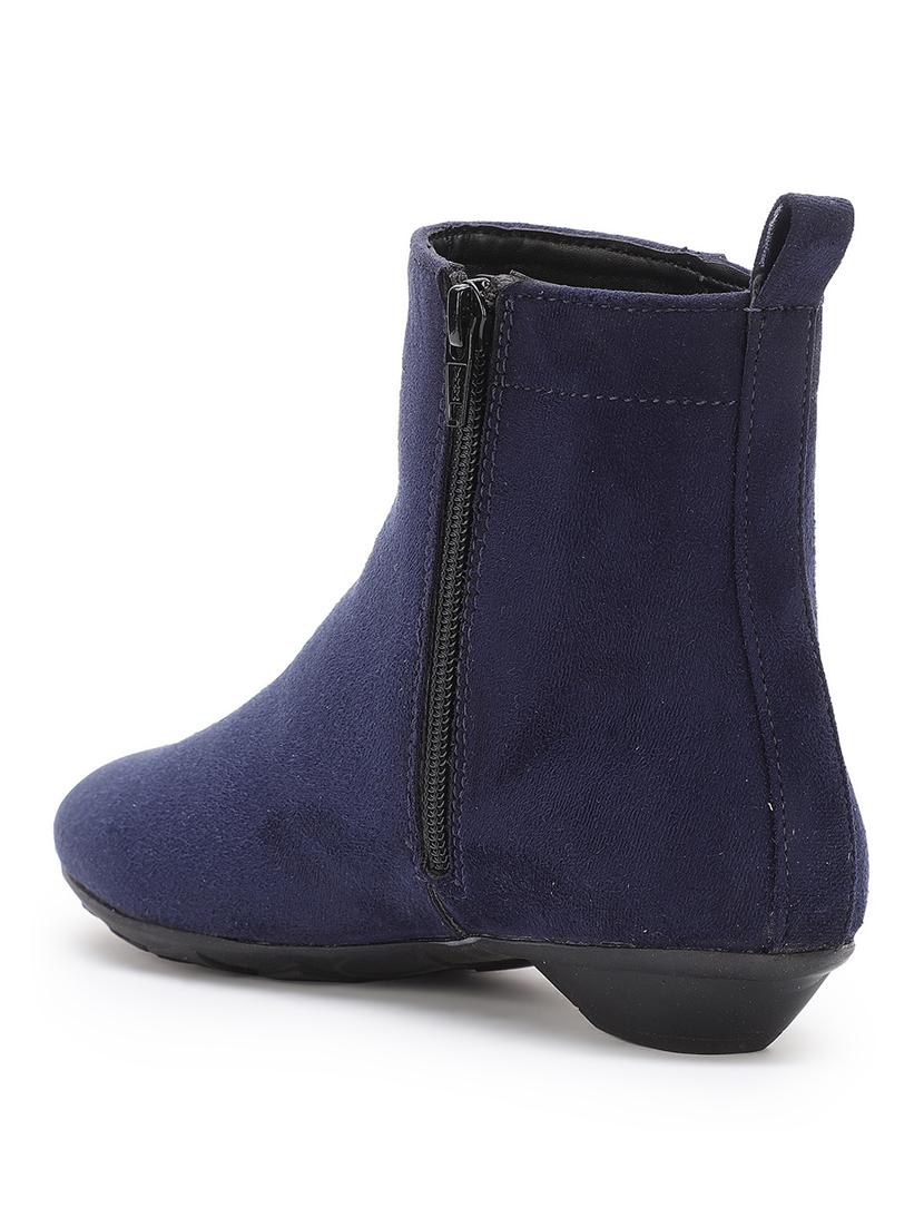 navy suede ankle boots - 17438115 - Zoom Image - 3