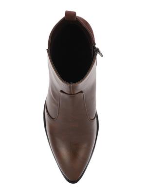 brown faux leather ankle boots - 17438123 - Standard Image - 4