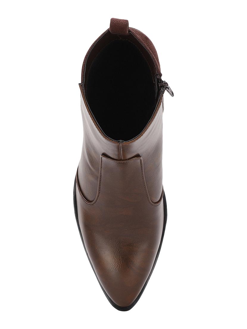 brown faux leather ankle boots - 17438123 - Zoom Image - 4