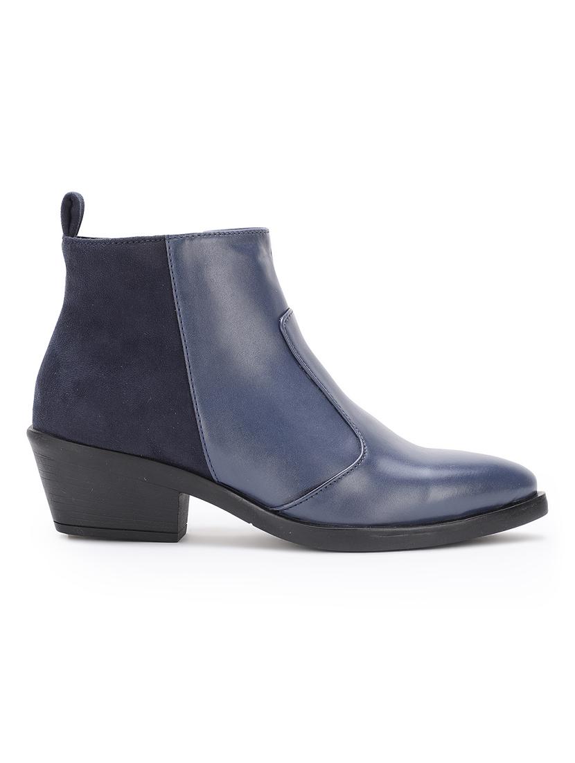 blue faux leather ankle boots - 17438124 - Zoom Image - 2