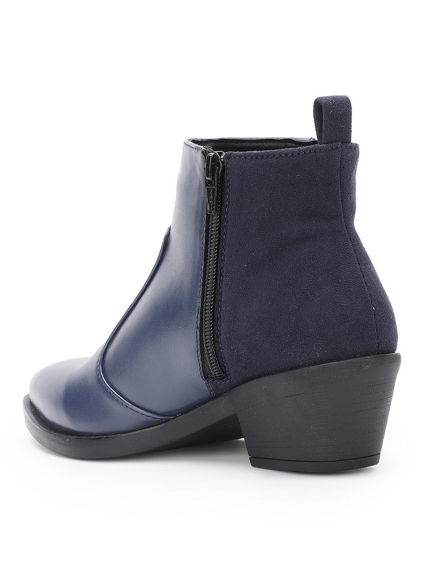 blue faux leather ankle boots - 17438124 - Zoom Image - 3
