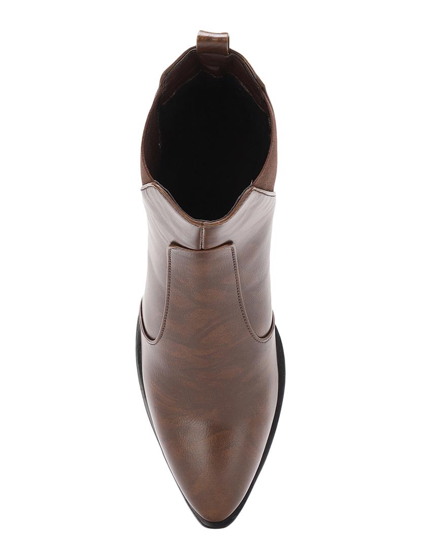 brown faux leather ankle boots - 17438126 - Zoom Image - 4