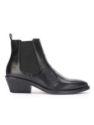 black faux leather ankle boots - 17438128 - Standard Image - 2