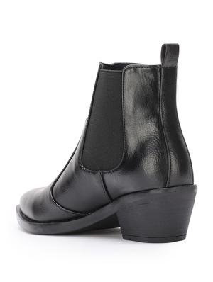 black faux leather ankle boots - 17438128 - Standard Image - 3