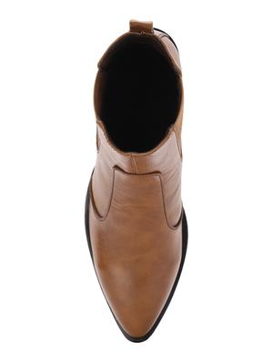 tan faux leather ankle boots - 17438129 - Standard Image - 4