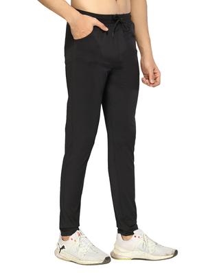 black solid full length track pant - 17438208 - Standard Image - 2