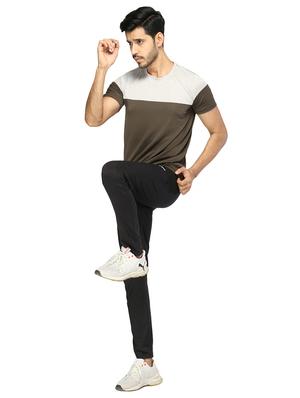black solid full length track pant - 17438208 - Standard Image - 4