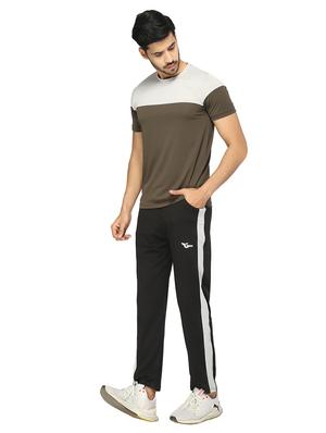 black side striped full length track pant - 17438210 - Standard Image - 4