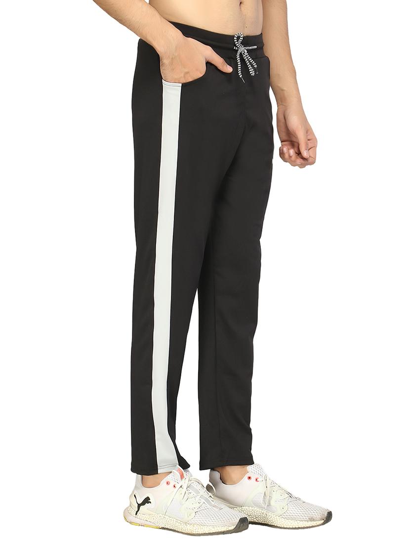 black side striped full length track pant - 17438210 - Zoom Image - 2