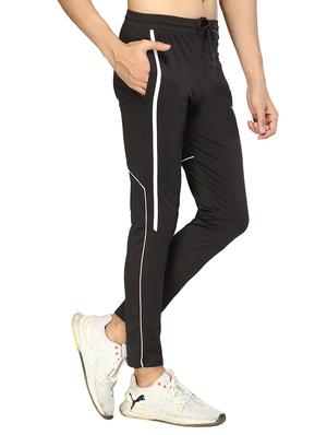 black side striped full length track pant - 17438213 - Standard Image - 2