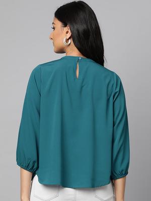 embroidered detail solid top - 17438247 - Standard Image - 3