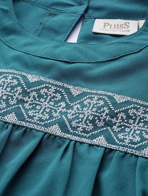 embroidered detail solid top - 17438247 - Standard Image - 5