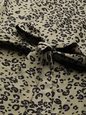 tie front printed a-line dress - 17438268 - Standard Image - 4