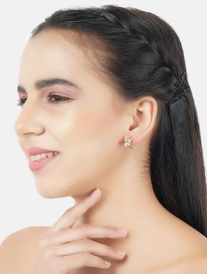 gold crystal studs earring - 17438550 - Standard Image - 4