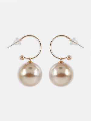 gold metal hoop earring - 17438555 - Standard Image - 3