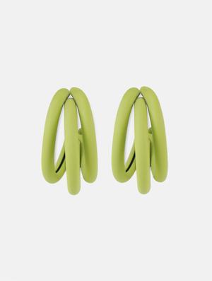 green metal hoop earring - 17438558 - Standard Image - 3