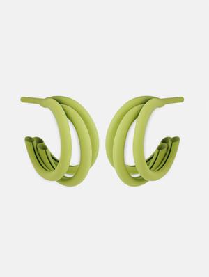 green metal hoop earring - 17438558 - Standard Image - 4