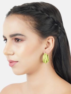 green metal hoop earring - 17438558 - Standard Image - 5