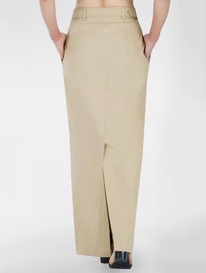 high rise belted maxi skirt - 17438904 - Standard Image - 3