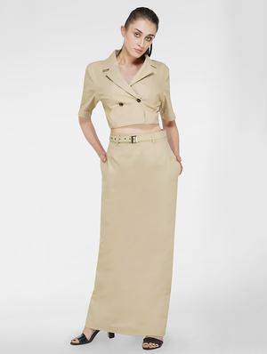 high rise belted maxi skirt - 17438904 - Standard Image - 4