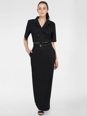 high rise belted maxi skirt - 17438905 - Standard Image - 4