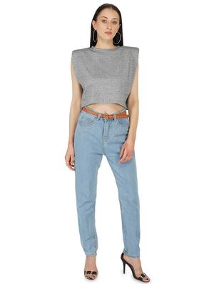 crew neck crop tee - 17438912 - Standard Image - 4