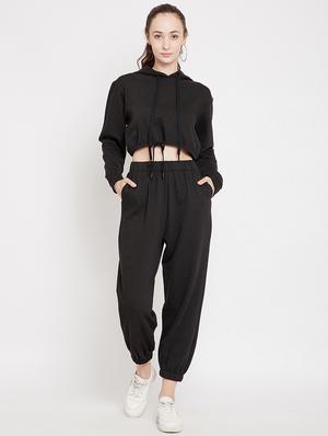 hooded neck cropped sweatshirt - 17438919 - Standard Image - 4