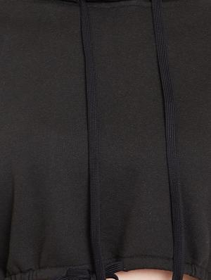 hooded neck cropped sweatshirt - 17438919 - Standard Image - 5