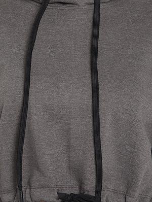 hooded neck cropped sweatshirt - 17438920 - Standard Image - 5