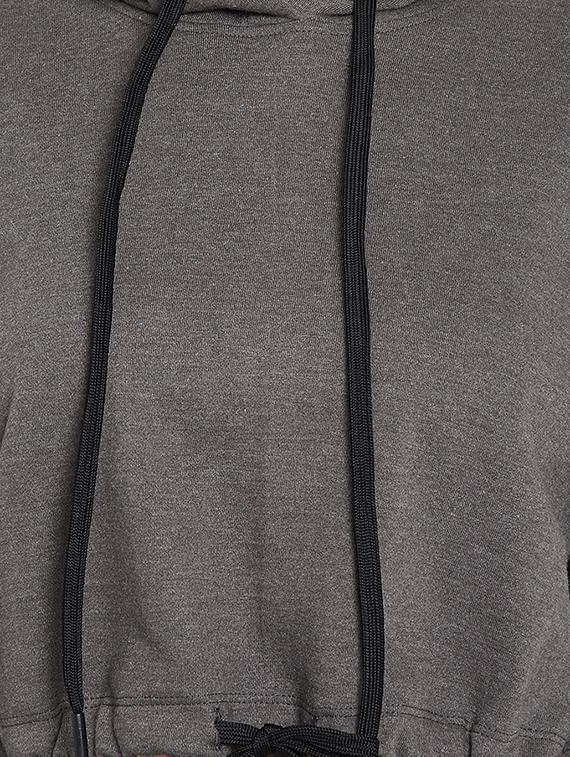 hooded neck cropped sweatshirt - 17438920 - Zoom Image - 5