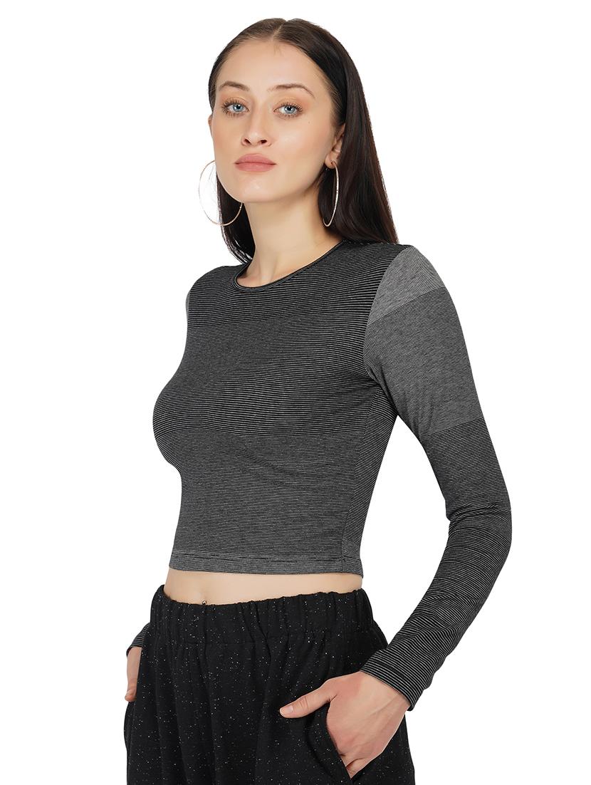 round neck crop top - 17438927 - Zoom Image - 2