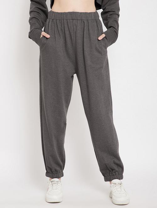 grey cotton joggers - 17438940 - Standard Image - 1