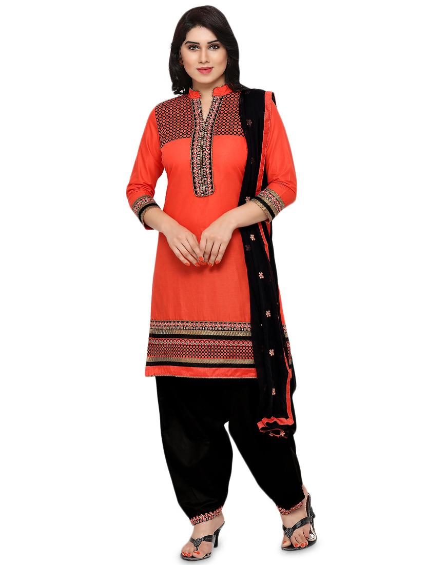 embroidered patiyala suits unstitched suit - 17438994 - Zoom Image - 1