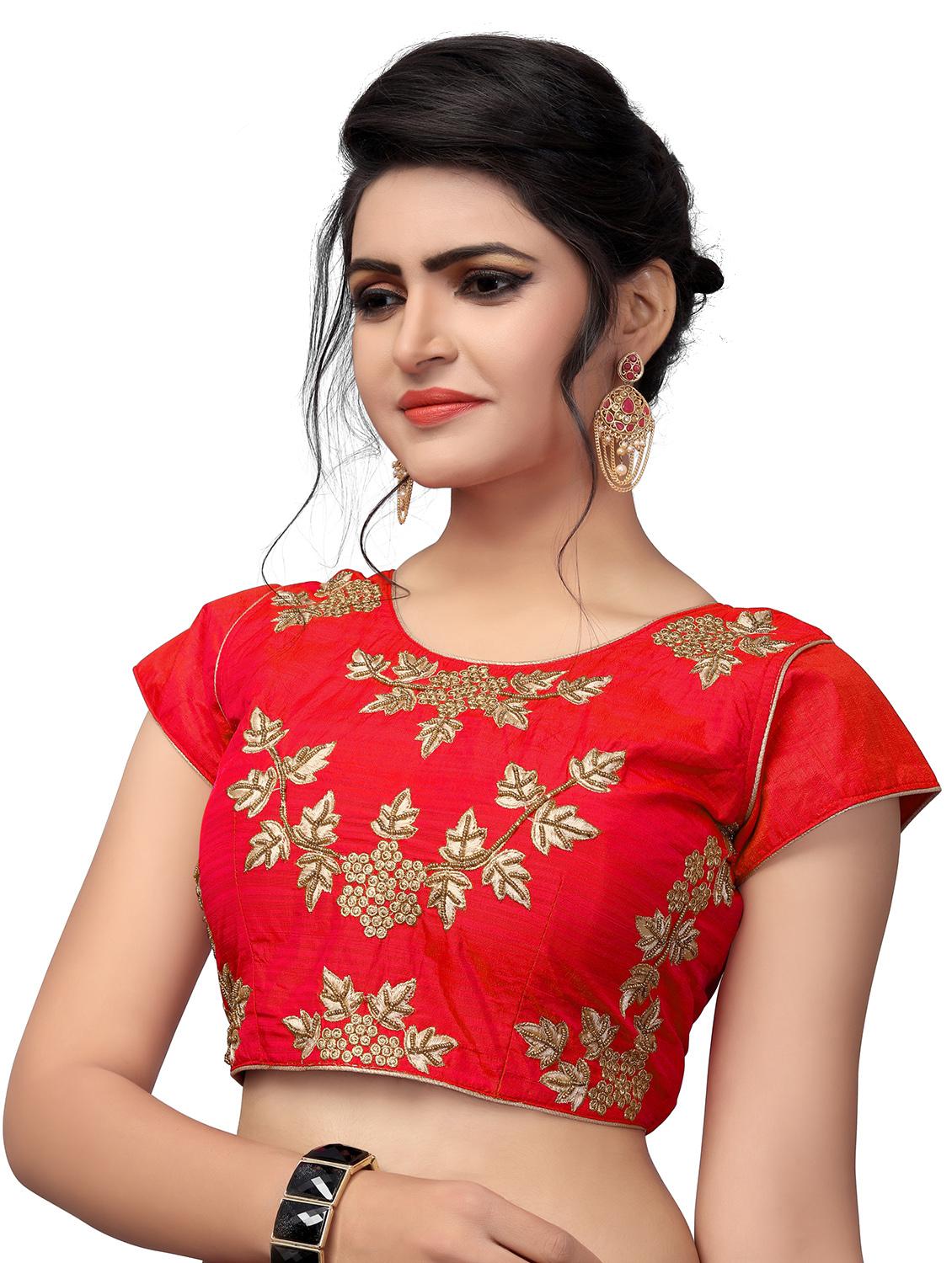 self design embroidered blouse - 17439008 - Zoom Image - 2