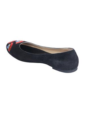 black suede slip on ballerina - 17439530 - Standard Image - 3