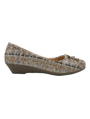 brown synthetic slip on ballerina - 17439570 - Standard Image - 2