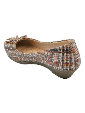 brown synthetic slip on ballerina - 17439570 - Standard Image - 3